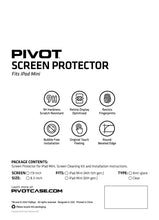 Load image into Gallery viewer, PIVOT CLEAR GLASS SCREEN PROTECTOR. FITS iPad Mini (6th gen)