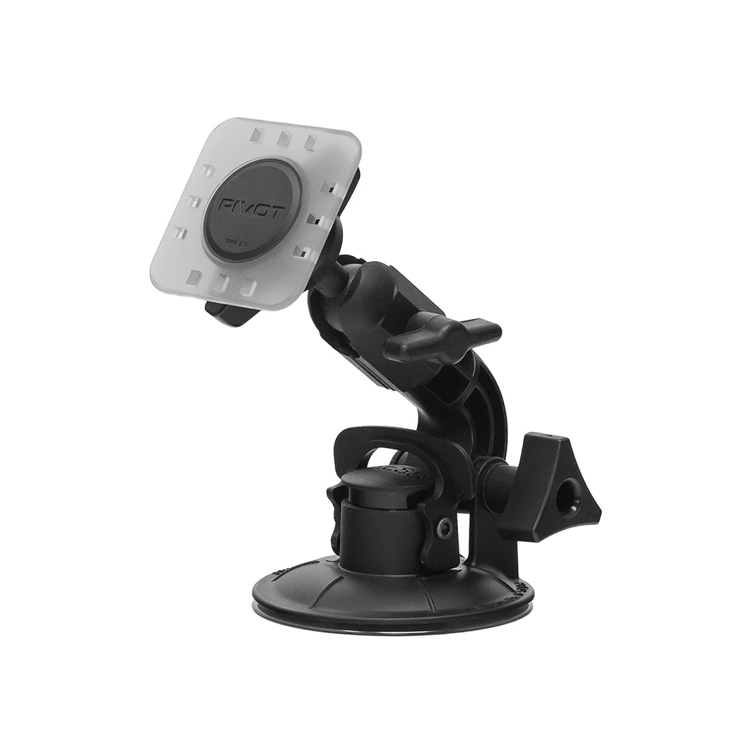 Pivot Single Suction Cup Mount - Curved Arm - Supports Multi-Angle Display and Viewing - for Professional Pilots, General Aviation
